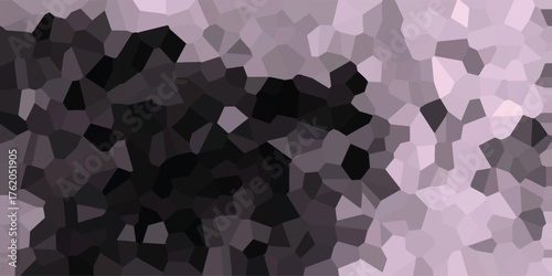 Geometric abstract background with irregular polygonal shapes in a gradient of dark grey, black, and light purple, creating a faceted crystalline texture with sharp edges and a modern