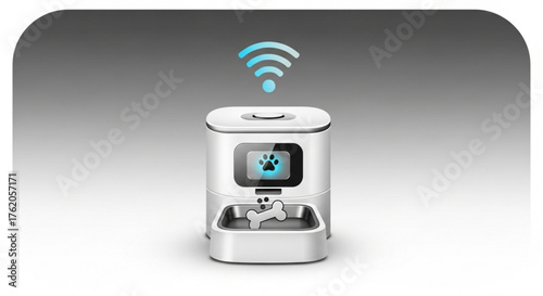 Smart pet feeder with wifi connectivity, an automatic food dispenser for convenient pet care and feeding