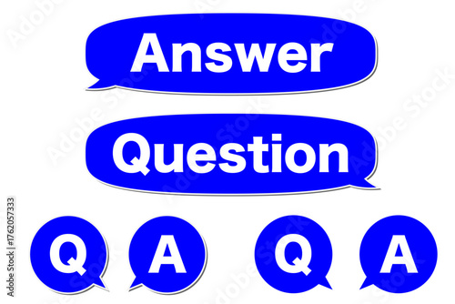 青のQ＆Aアイコンと吹き出し