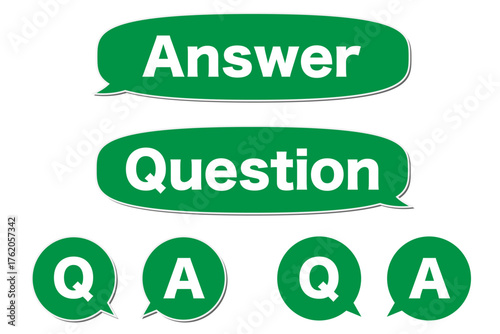 緑のQ＆Aアイコンと吹き出し