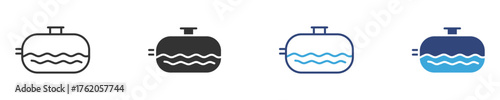 Sewerage tank icon set , vector illustration .