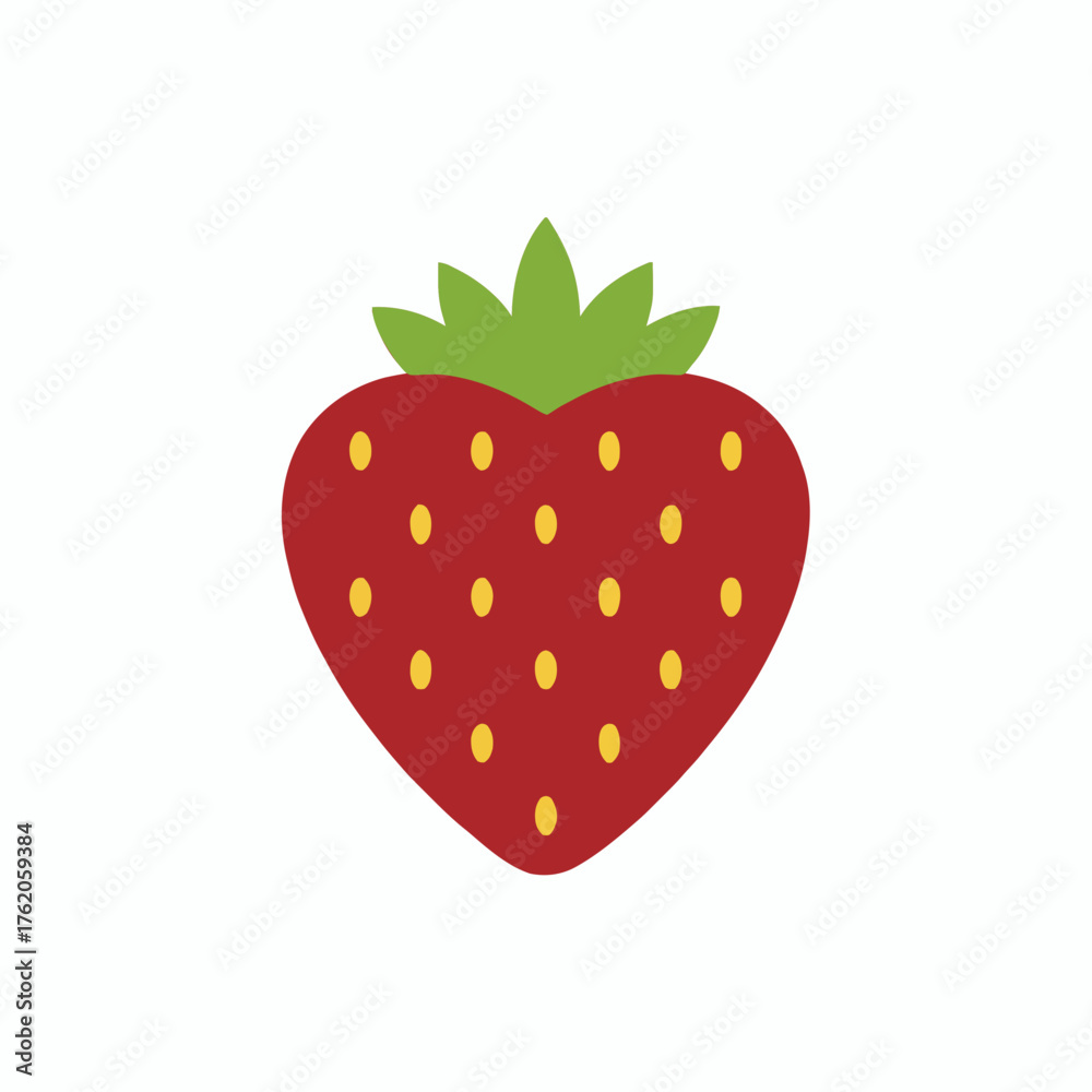 Fototapeta premium heart strawberry on white background