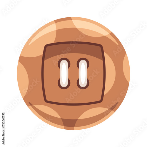 Classic round sewing button element