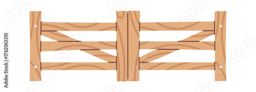 Wooden gate countryside construction element