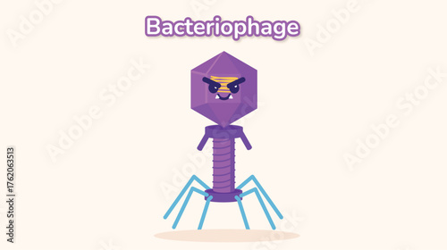 Bacteriophage Vector Illustration 
