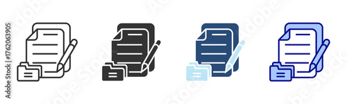 Document Icon Set. Designed In Multi Style