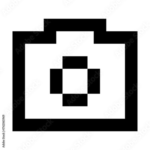 Pixel Art Style Camera Icon