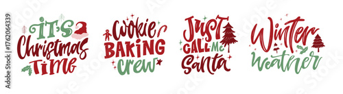 Merry Christmas and Happy New 2026 Year - cute hand drawn doodle lettering postcard. Hello 2026. Holly Jolly, Tis the season.