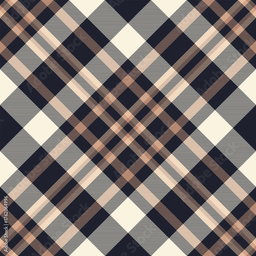Workshop plaid fabric background, unique pattern tartan seamless. Seasonal textile texture vector check in dark and cornsilk colors.