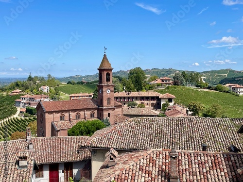 Historical town Castello di Serralunga d'Alba, Piedmont, Italy.