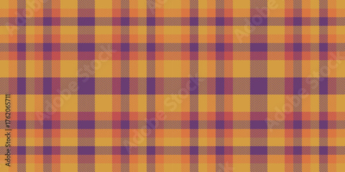 Warm plaid pattern in autumn hues. Seamless check design evoking comfort, tradition, and fall themes. Ideal for textiles, backgrounds, and festive projects.