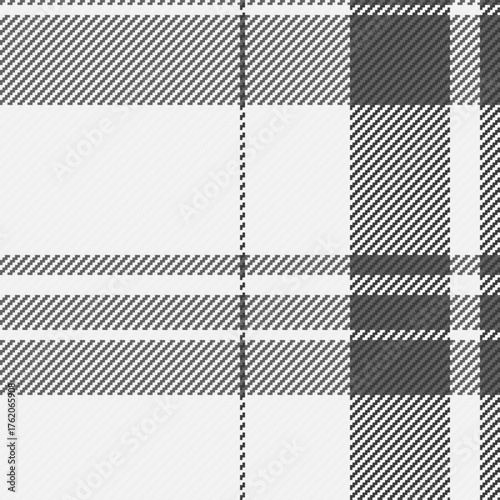 Invite plaid seamless vector, france fabric check tartan. Wear texture textile background pattern in white and neutral colors.