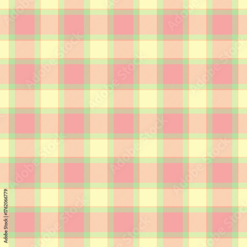 Soft pastel plaid pattern. Ideal for backgrounds, textiles, or festive designs. Offers a warm, comforting,  visually appealing aesthetic. Versatile.