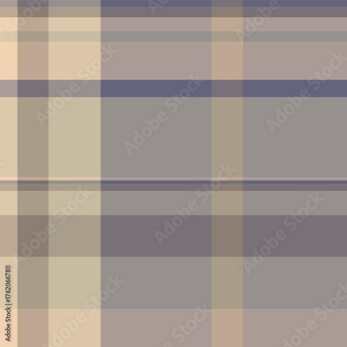 Gift paper plaid textile pattern, fuzzy texture tartan seamless. Table cloth fabric vector background check in pastel and grey colors.