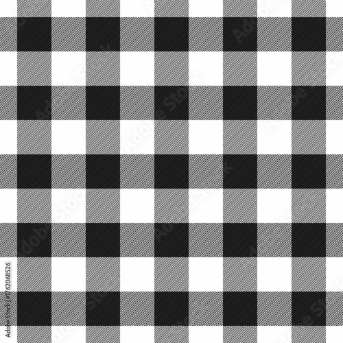Classic black and white gingham pattern, perfect for backgrounds, textiles, or designs needing a rustic, traditional touch. Seamless and versatile.