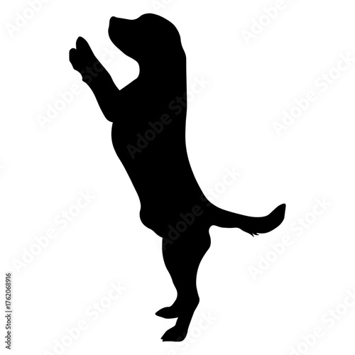Dog Silhouette Flat Design Vector 