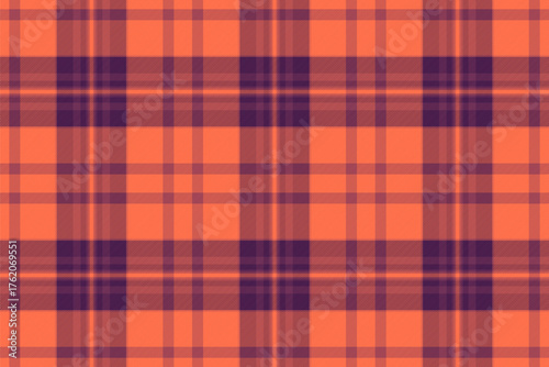 Minimal fabric pattern background, interior tartan vector seamless. Checked texture textile plaid check in red and purple colors.