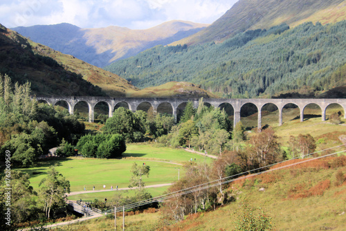 A view of the Scottish Countryside near the Glenfinnan Viaduct