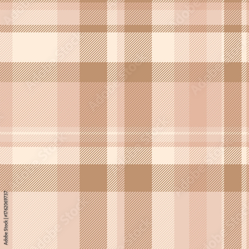 Subtle blush pink and beige plaid pattern. Elegant textile texture ideal for fashion, home decor, or website backgrounds.  Evokes warmth, comfort, and understated style.
