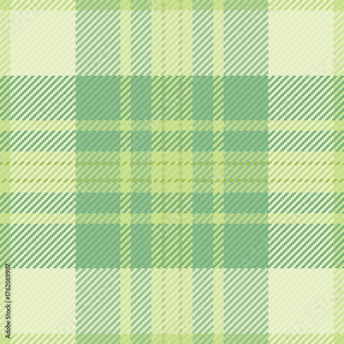 Collection texture background textile, celtic tartan seamless pattern. Flowing check fabric plaid vector in light and lime colors.