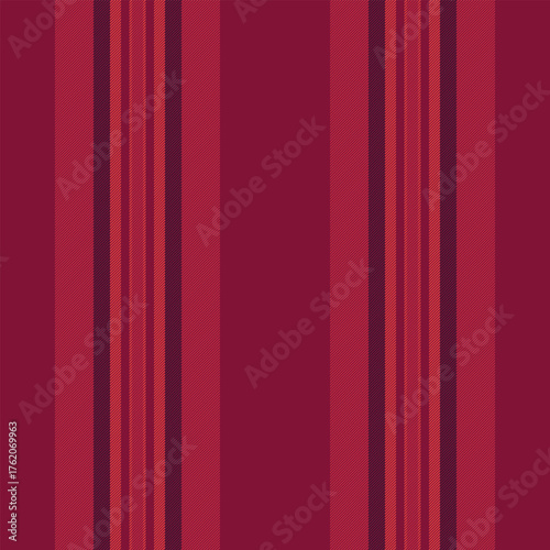 Uk background fabric texture, messy vertical stripe vector. Sreamy seamless textile lines pattern in red and dark colors.