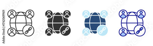 Link Icon Set. Designed In Multi Style