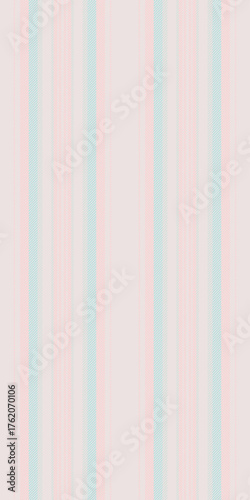 Household seamless vertical textile, blank texture stripe vector. Customizable fabric pattern background lines in white and light colors.