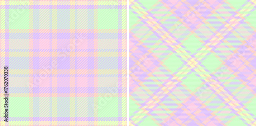 Pastel plaid pattern showcases a charming, colorful design. Ideal for backgrounds, textiles, or whimsical design projects. Versatile for spring  Easter themes.