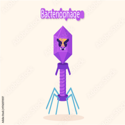 Bacteriophage Vector Illustration 