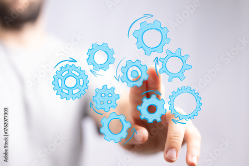 Stock photo of a hand inter...