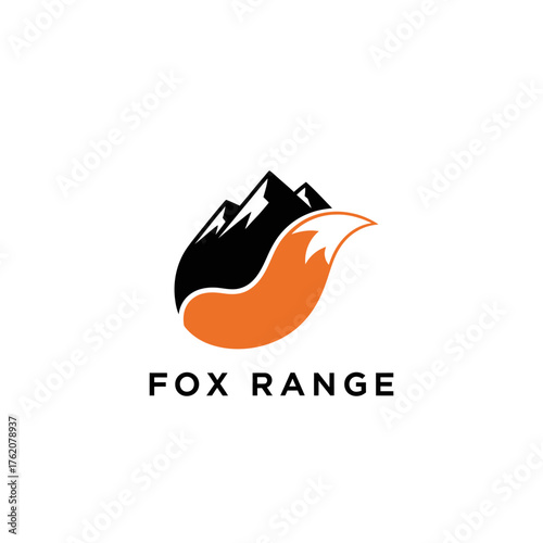 Abstract Fox Tail Mountain Range Logo