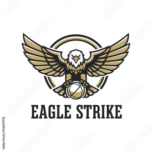 Aggressive Eagle Strike Basketball Sport Mascot