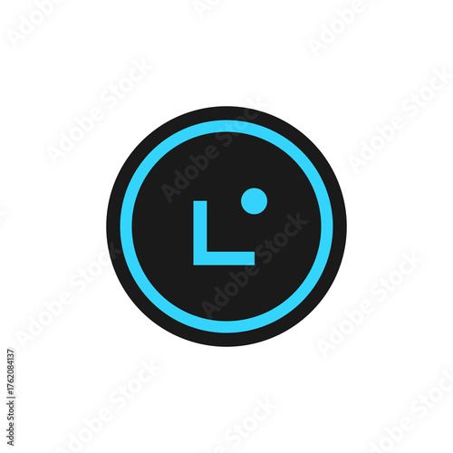 LINEA coin flat design icon logo