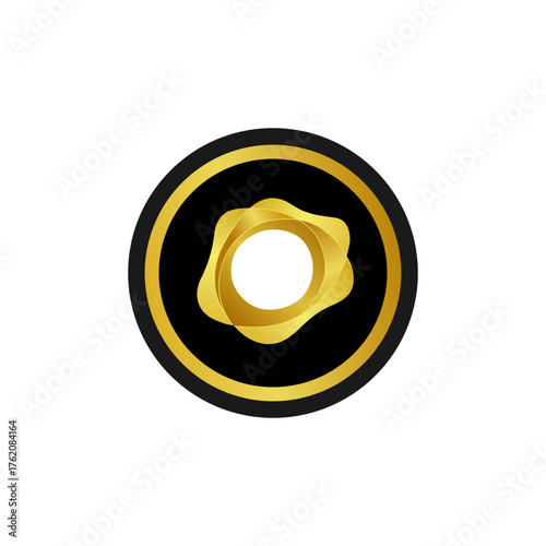 PAXG, PAX Gold coin flat design icon logo