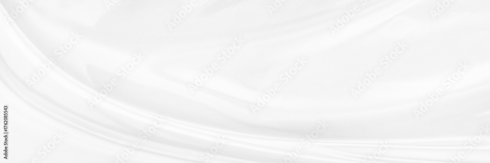 Obraz premium White gray satin texture that is white silver fabric silk panorama background with beautiful soft blur pattern natural.