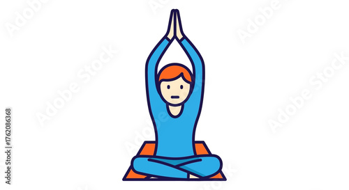Woman meditating for stress relief practicing yoga at home for wellness promoting mindfulness and inner peace through healthy lifestyle and spiritual practice.