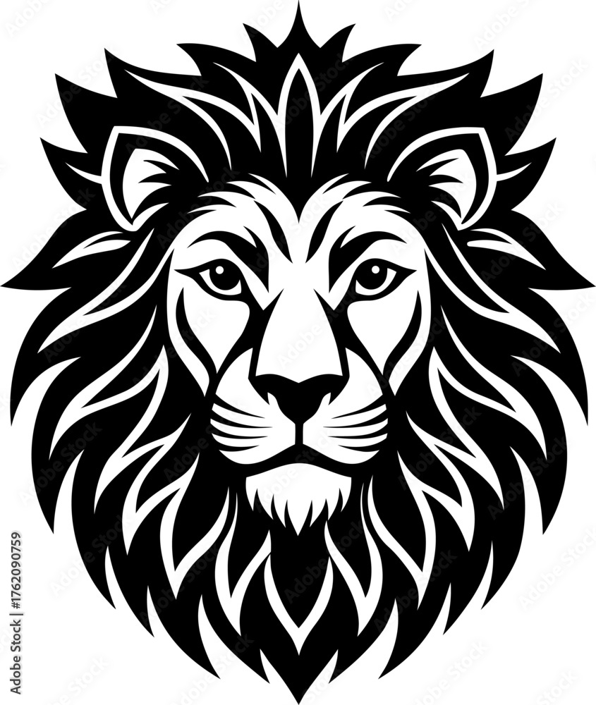Obraz premium lion head vector