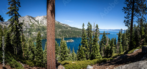 Serene Mountains and Lake Scenery