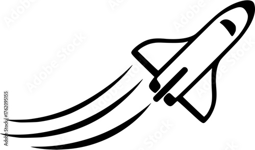 Speed shuttle icon vector symbolizing fast shuttlecock movement for badminton design sport motion training and fitness branding visuals.