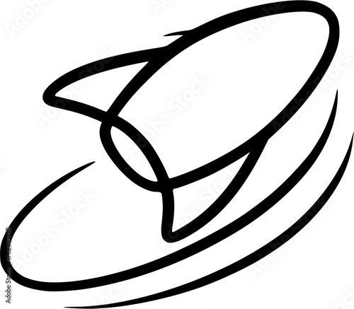 Flying shuttlecock vector illustration showing speed motion and aerodynamic flight for badminton training posters sports designs and logo use.