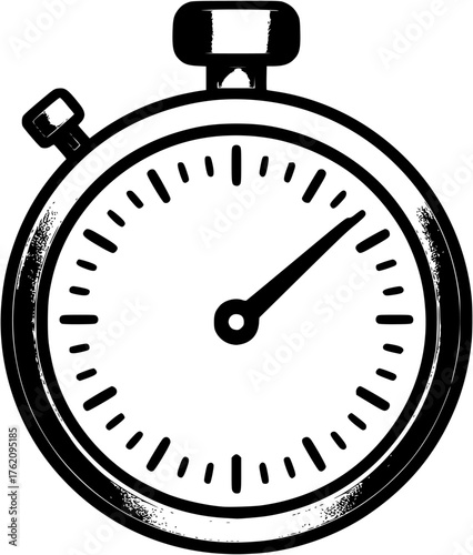 Stopwatch vector icon representing sports timing and fitness measurement for training sessions competition practice and athletic performance tracking.