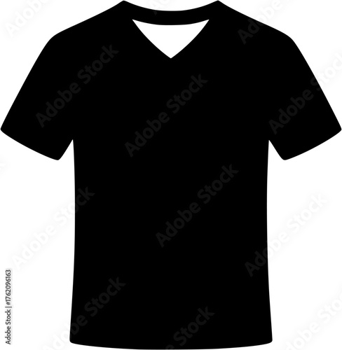 Sports T-shirt silhouette vector showing athletic clothing for players during fitness or tournament activity