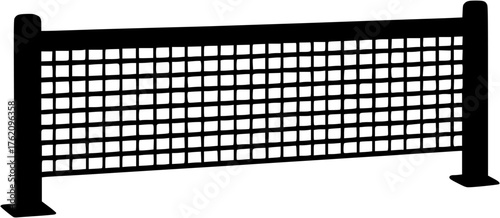 Sports net vector icon showing equipment used in badminton, volleyball, or tennis matches for court separation