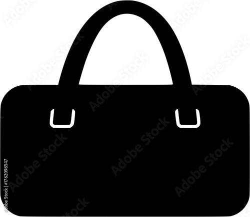 Sports bag vector icon showing basic duffel for gym, training, and match accessories storage