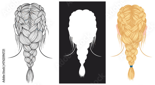 Stunning blonde braid hairstyles, perfect for beauty, fashion, and style projects with elegant, artistic detail and modern appeal