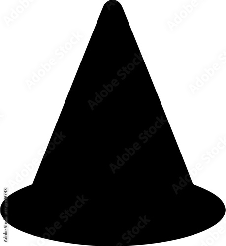 Sports cone vector icon showing simple training marker used for agility drills, field exercises, and movement practice