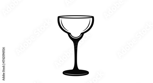 Elegant, minimalist champagne coupe illustration, perfect for celebrations, events, and sophisticated design projects needing a touch of class.