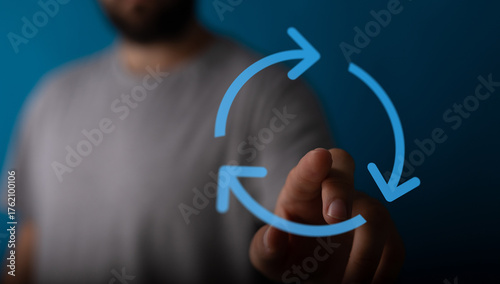 Conceptual image of a man t...