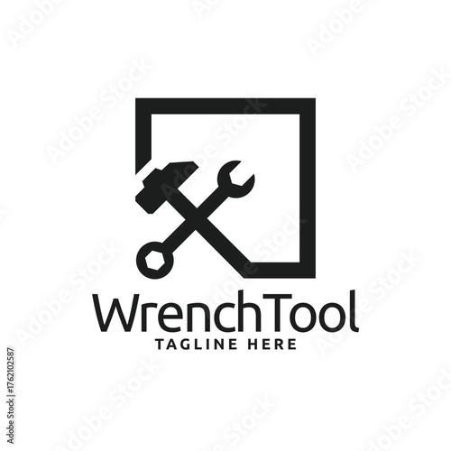 Photography Wrench tool engineering logo icon vector