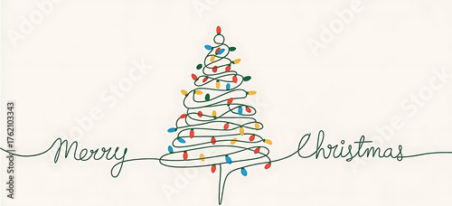 Funny Christmas card design, Christmas lights tangled up